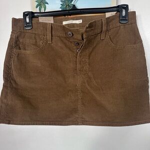 Levi's Brown Corduroy Mini Skirt